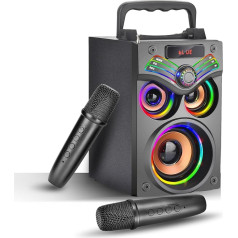 Bluetooth Speaker, 15W Powerful Portable Speaker, LED Lights, 10 Hours Playback, Party, Powerful Wireless Bluetooth Speaker, 360° Stereo Bass, Hi-Fi