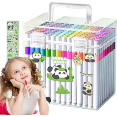 keloppasit Children's Colouring Pens, Acrylic Paint Marker Set for Children, Waterproof Dirtproof Painting Paint Pens for School Nursery Travel Supplies Easter Gifts