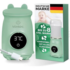 blimbini® Pro All-In-One Baby Bottle Warmer for Travelling with Battery - To Go with USB, Ideal for Travelling in the Car or Plane... (without Adapter)
