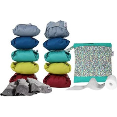 Close 347105 Pop-In Pack 10 v2 Bamboo Nappies, New Vivo, Unisex Baby