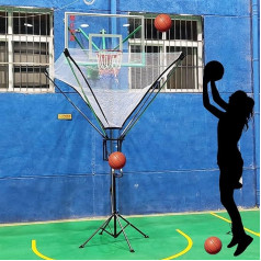 FBJAMZ Basketball Returner Attachment Shooting Practice Returner, Indoor Outdoor Hoop Return Net System