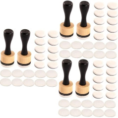 Uonlytech 3 Sätze Mini Schwamm Pinselwerkzeug Schwammwalzen zum Streichen Schaumstoff-Malstempel Make-up-Schwämme für Grundierungen Künstler zeichnen Schwämme Stempel Malenschwammpinsel Holz