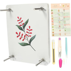 Uonlytech 1 Set Flower Press Wooden Professional Flower Press Kit for DIY Plant Specimens Strong for Cards Scrapbooking Invitations for Garden Lovers