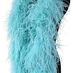 2 Meters Natural Ostrich Feather Boa 4 Ply Ostrich Feathers Trim Scarf Dyed Various Party Clothes Decoration Plum Scarf