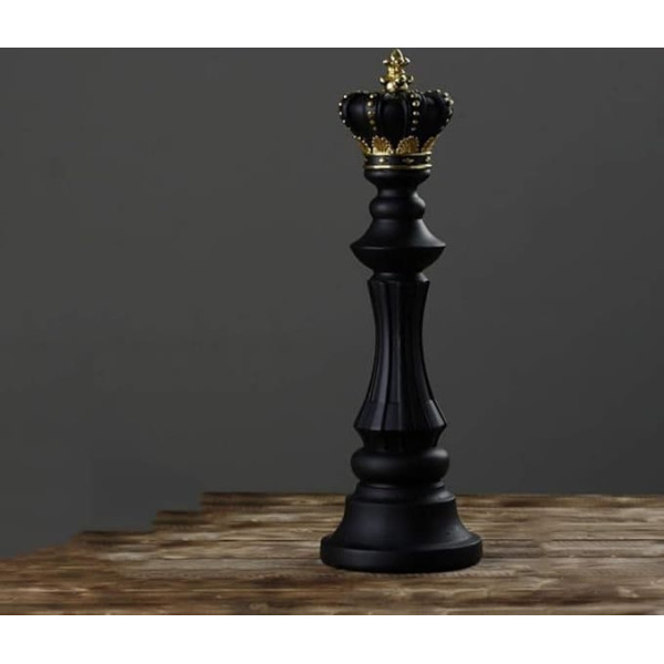 1 Stück Harz Schachfiguren Gesellschaftsspiele Zubehör International Schachfiguren Retro-Figuren Wohnkultur einfach modern Schachfiguren Ornamente (13 x 40,5 cm)