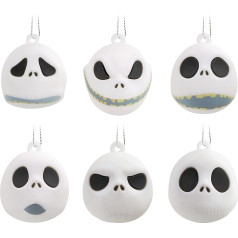 Hallmark Disney Tim Burton's The Nightmare Before Christmas Jack Skellington Heads Miniature Christmas Ornaments, Set of 6
