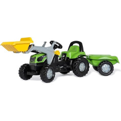Rolly Toys 023196 rollyKid Deutz-Fahr 5115 G TB 023196 Pedal Tractor with Trailer for Children from 2.5 to 5 Years, Rear Coupling