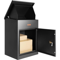 VEVOR Parcel Letterbox 44 x 35 x 58.3 cm Parcel Box Steel Pallet Box 15-20 kg Letter Box XXL Letter Box with Pasword Lock Inner Hinge Anti-Theft Slot Opening for Parcels Letters etc.