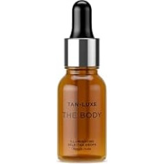TAN-LUXE THE BODY Self-Tanning Drops, Medium/Dark (15 ml), Add Tanning Drops to Skincare, for Custom Body Tanning, Cruelty Free & Vegan