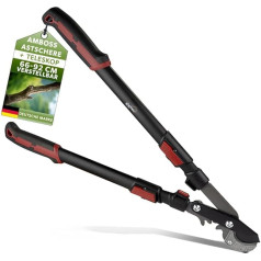 Telescopic Anvil Gear Lopper SG-23, Anvil Loppers for Fresh Wood up to Diameter 40 mm, Pruning Shears with Sharp Carbon Steel Blade, Length: 66-92 cm, Pruning Shears
