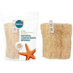 Balmy Naturel Loofah Sponge Bath Glove, Loofah Sponge, Body Scrub, Exfoliating Glove, Natural Bath Sponge, Shower Body Brush, Washing Up Sponges