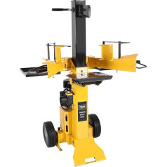 TEXAS Log Splitter 8 t Firewood Splitter 8 Ton Splitter Standing 230 V Electric 3500 Watt Power Split 820 V 8 Ton Splitting Force Suitable for Hard and Soft Wood Large Stable Wheels