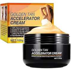 Bräunungsbeschleuniger-Creme, natürliche Bräunungslotion für Gesicht und Körper, feuchtigkeitsspendend und pflegend, verbessert die Bräunung der Haut, für drinnen und draußen