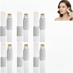 Farbwechselnder Foundation-Stick mit Concealer, taufrisches Finish, feuchtigkeitsspendende Make-up-Grundlage, weiße Foundation, die zum Hautton passt, volle Deckkraft für alle Hauttypen (6PCS)
