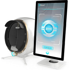 Lbxlhr 3D-Digital-Hautanalysegerät, 13,3/21,5 Zoll, intelligentes KI-Gerät zur Gesichtshautanalyse, 38 Millionen Pixel, 8 Spektral-Gesichtsfeuchtigkeitsanalysator für Salons und Spas(21.5in)