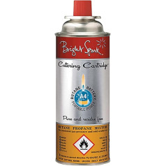 Brightspark Gas Cartridge for Gas Stove Camping Stove Grill Butane/Propane MFS-1A (24 Cartridges), Colourful, A4 Gas