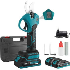Akku Astschere für Makita 18V Akkus, Elektrische Gartenschere 30 mm, Elektrische Astschere mit 2 x 7500mAh Akkus, Gartenschere mit Display, Astscheres Akku für Gartenarbeit und Baumschnitt