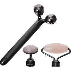 Mikinona 1 Set Jade Face Massage Tools Jade Roller Face Roller Scraping Face Roller Face Roller Face Massage Accessories Jade Powder Crystal