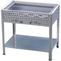Charcoal Grill Stainless Steel 65 x 53 x 80 cm with Stainless Steel Grill and Removable Charcoal Box Grill Surface 59.5 x 47 cm Ideal for Private Club Catering Catering Top Quality