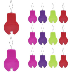 20 Pieces Plastic Needle Threader Simple Hand Sewing Machine Pumpkin Shape Needle Threader Hand Sewing Easy Threader DIY Threading Tool for Hand Sewing
