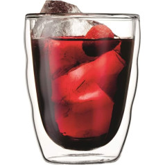 Bodum Pilatus 2-piece Set of Glasses (Double-walled, Insulated, Dishwasher-safe), Transparent, 0,35 L
