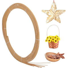 NBEADS Bambusstreifen, 0,4 cm breit, flach, Rattan, Webmaterial, Korb, Rattan, für Korbherstellung, Gurtband, Möbel, Weben, Basteln, 30 m