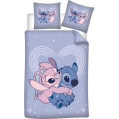 Stitch & Angel 100% Cotton Duvet Cover 140 x 200 cm + Pillowcase 65 x 65 cm