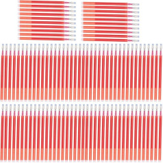 Pssopp Pack of 100 Heat Erasable Pens Refill Fabric Marker Pens Erasable Fabric Marker Pens Car Vanishing Pen Quilting Dressmaking (Red)