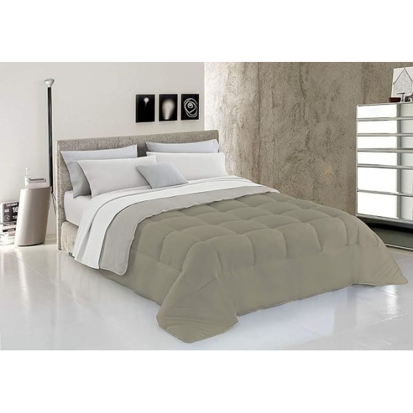 Italian Bed Linen Winter Blanket 150 x 200 cm Tortora/Panna