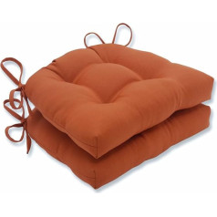 Pillow Perfect Cinnabar Reversible Indoor Outdoor Chair Cushions 15.5