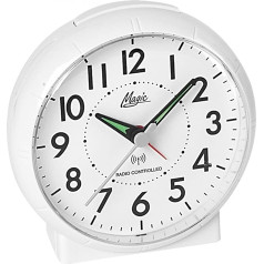 Magic 1897/0 M Radio-Controlled Alarm Clock Analogue Magic Light Repetition Luminous Hands White
