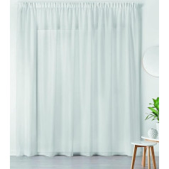 Linder 0390/10/344 Large Net Curtain with Frilly Braid 300 x 240 cm Polyester/Linen White