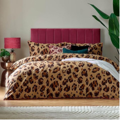 furn. Genuine Leopard Print Duvet Cover Set - King Size - Multi-Colour