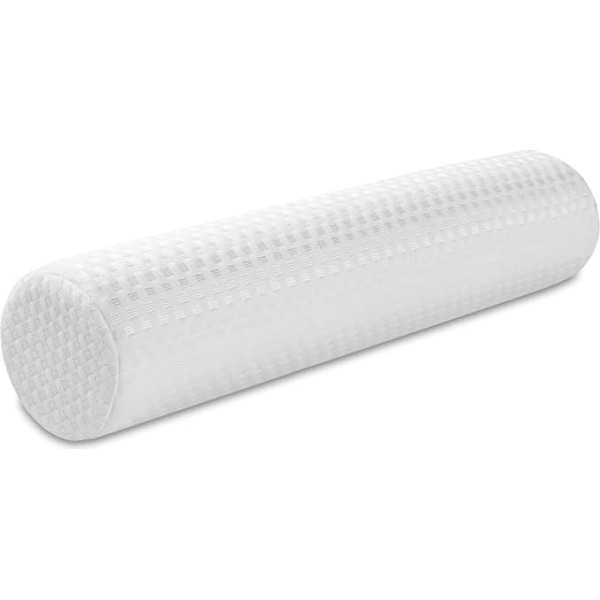 NGOZI Bedding Pillow Roll Cylinder Pillow Bolster with Removable Cover Multifunctional Support Pillow 45x13x13cm White