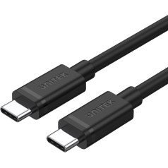 usb c-c kabelis 2m, melns
