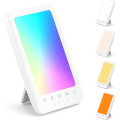 Daylight Lamp - 5 Brightness Levels, 11 Colours, Sunlight Lamp without UV, Mood Light, 4 Timer & Memory Function, Light Therapy Lamp