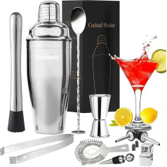 Cocktail Set 750 ml Cocktail Shaker, 24 Pieces Bar Accessories Coctail Mixer Bartenders Friends Jigger, Boston Shaker Bartender Set Decoration for Men Women