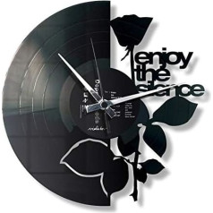 DISCOCLOCK - Enjoy The Silence Clock on 100% Recycled Vinyl Record Gift for All Fans Silent Clock Easy to Hang (Standard Dial)