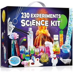 230 Science Experiment Kits for Children, Experiment Box, Laboratory Gifts, Boys, Girls, Chemistry Kit, Project Creative Toy, Chemistry Set, Spell, Volcano Scientist Kit