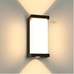 36 W LED Outdoor Light with Motion Sensor, IP65 3900 LM Wall Light Indoor/Outdoor, 3000 K Modern Outdoor Light with Motion Sensor, Aluminium Outdoor Light for Patio, Entrance, Hallway, Black