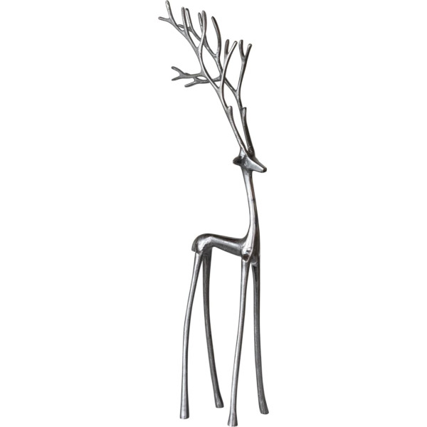 Creative Co-Op Cast Aluminium Tall Reindeer Gunmetal Effect