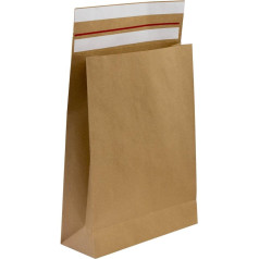 Strong Paper Mailers with Gusset, 2 Peel and Seal Strips, Reusable, Plastic Free, Eco-Friendly, 100% Recyclable, FSC Certified, Sturdy, 120gsm (200, 450x350x)