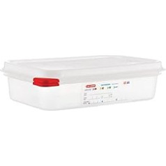 Araven 13351 PP Food Container GN with Lid, 1.8 L, 65 mm (Pack of 4)