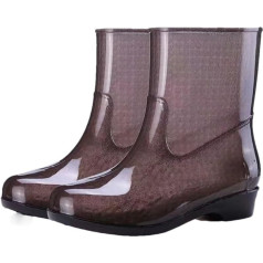 Women Shoes Soft Sole Non Slip High Top Four Seasons Transparent Water Shoes Work Shoes Rain Shoes