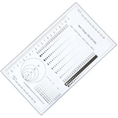 Mikroskop-Zubehör-Set Objektträger-Vorbereitungskamera Punktmessgerät Vergleichskarte Lineal Punkt Kreis Ellipse Durchmesser Linienbreite Dicke Mikrometer Mikroskop-Zubehör