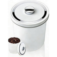 Vacuum Storage Box for Coffee, Wheat, Beans, Flour, Milk Powder, Pet Food Storage, One Button Operation, Automatic Vacuum (12 L, White)