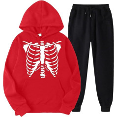 Briskorry Tracksuit Women's Baggy, Hoodie and Sports Trousers, Hoodie Set, Halloween Printed Jogging Bottoms Set, Two-Piece Hooded Sweatsuit Set, Leisure, Loose Lounge Set, Winter Fashion, Activewear,