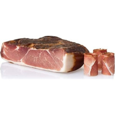 Salumi Pasini® Bacon Lightly Smoked 1 kg | Italian Delicatessen Tyrolean Ham | Half Piece Tyrolean Bacon Air Dried