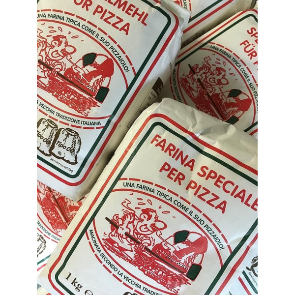 Shop-of-Wonder Wheat Flour Type 00 Suitable for the Preparation of Pizza, Pizza Rolls and Ciabatta 1.0 kg Pack of 10