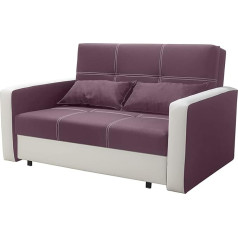 Meble Iwmar IWMAR FURNITURE Bella 2 Sofa with Sleep Function 137 x 85 x 95 cm Sofa 2 Seater Best Sofa Bed Couch with Bed Box Couch Living Room Upholstered Furniture with Sleep Function Sofa Bed with Bed Box